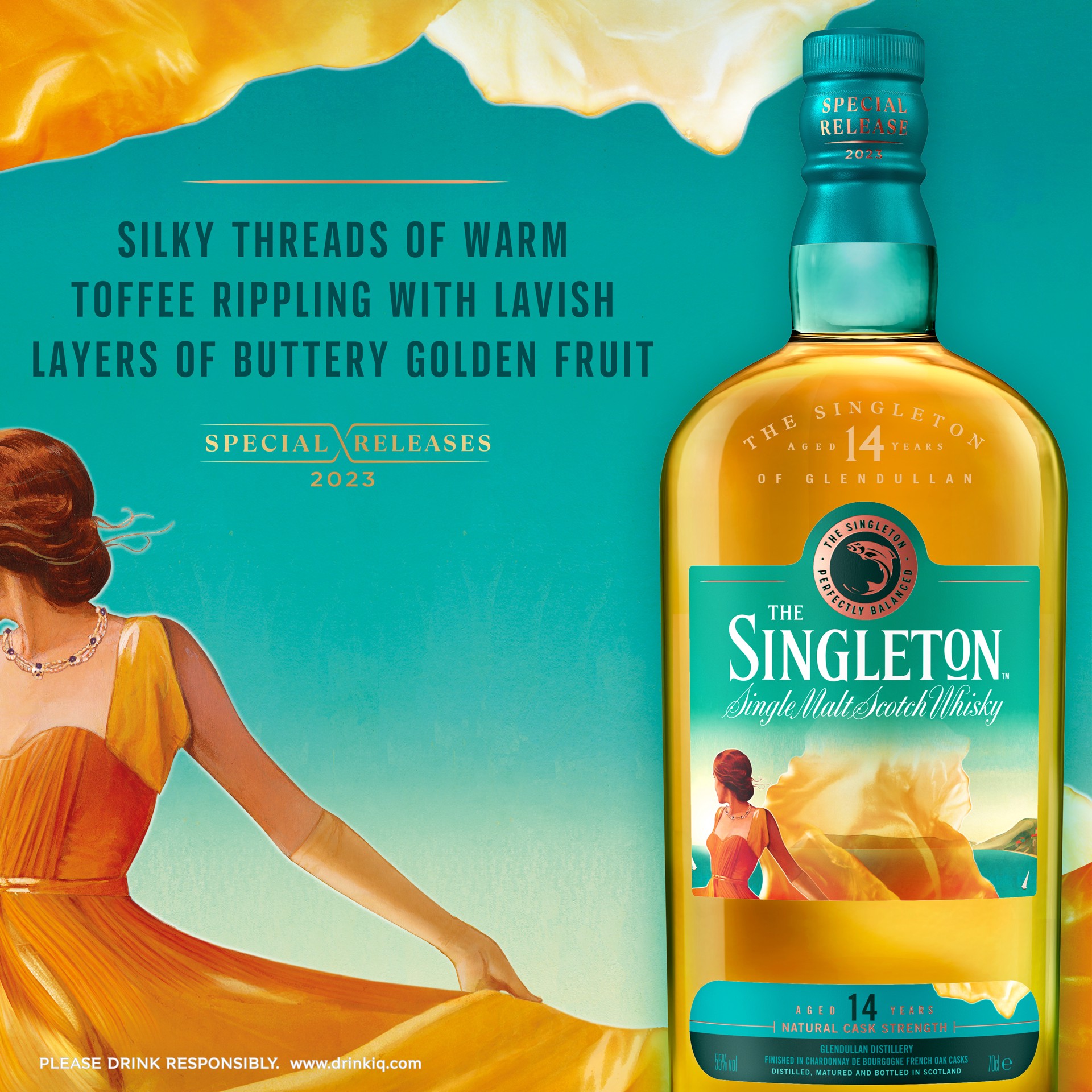slide 5 of 6, The Singleton of Glendullan The Silken Gown 14 Year Old Single Malt Scotch Whisky, 750 mL, 750 ml