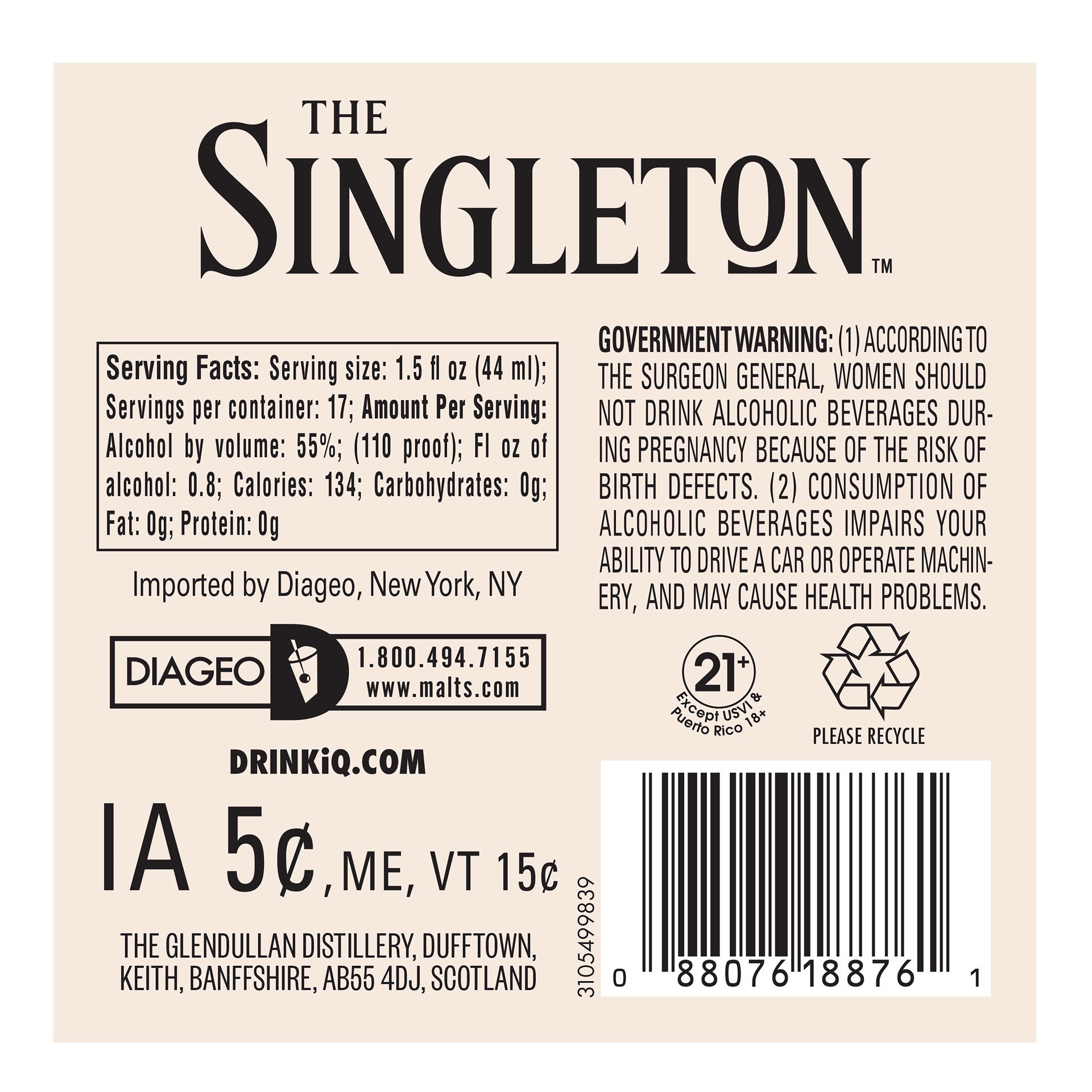 slide 6 of 6, The Singleton of Glendullan The Silken Gown 14 Year Old Single Malt Scotch Whisky, 750 mL, 750 ml
