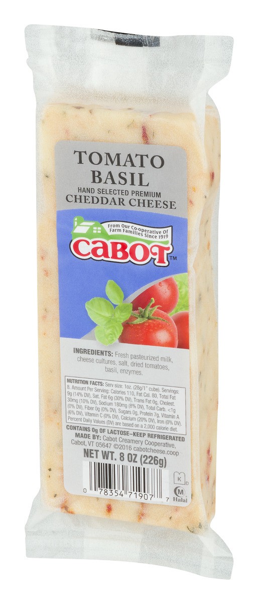 slide 4 of 9, Cabot Tomato Basil Cheddar Cheese Bar, 8 oz
