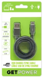 Get Power USB-C 3.1 Charge Sync Braided Cable