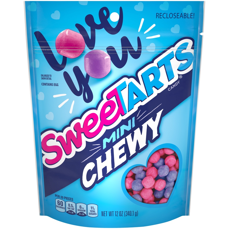 slide 1 of 1, SweeTARTS Valentines Mini Chewy Tangy Candy, 12 oz