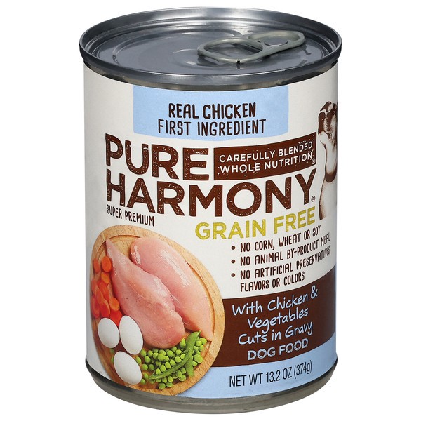 slide 1 of 6, Pure Harmony Super Premium Grain Free Dog Food with Chicken & Vegetables Cuts in Gravy 13.2 oz, 13.2 oz