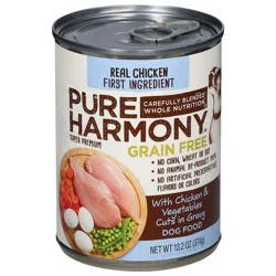 Pure Harmony Super Premium Grain Free Dog Food with Chicken & Vegetables Cuts in Gravy 13.2 oz
