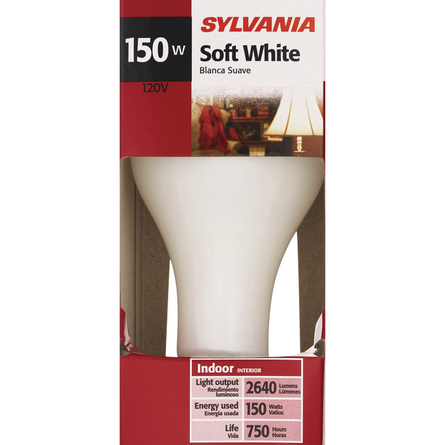 slide 1 of 1, Sylvania Soft White 150 Watt Indoor Light Bulb, 1 ct