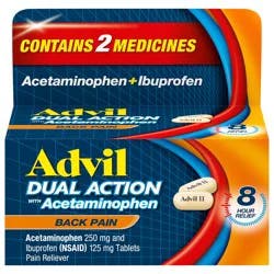Advil Dual Action Coated Caplets with Acetaminophen