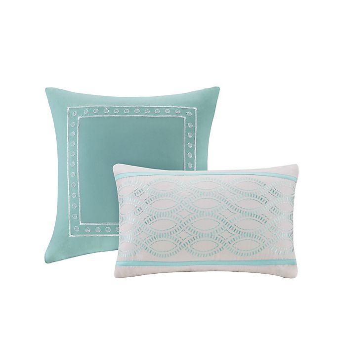 slide 8 of 9, Intelligent Design Senna Reversible Twin/Twin XL Comforter Set - Aqua, 1 ct