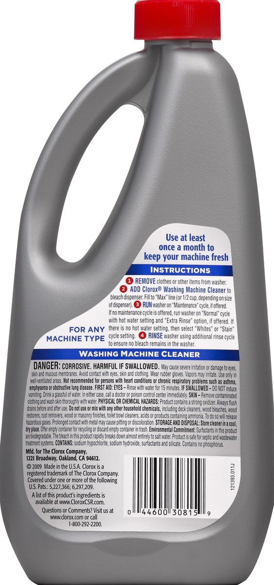 slide 2 of 3, Clorox Washing Machine Cleaner, 30 Ounce Bottle, 30 fl oz