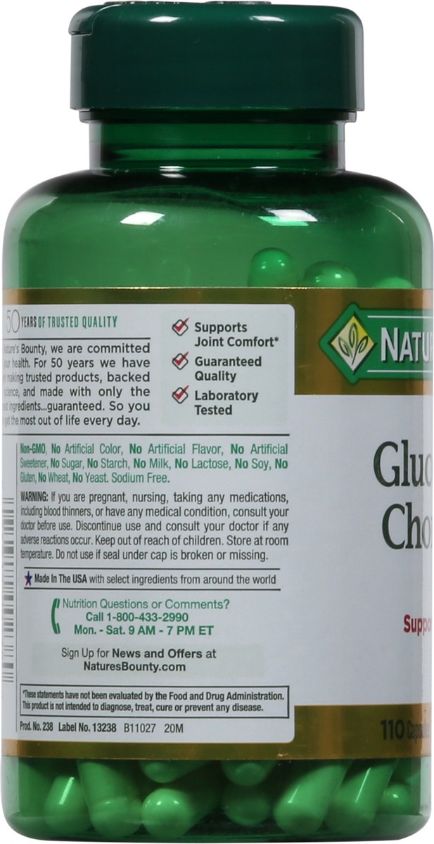 slide 8 of 9, Nature's Bounty Glucosamine Chondroitin Complex Capsules, 110 ct