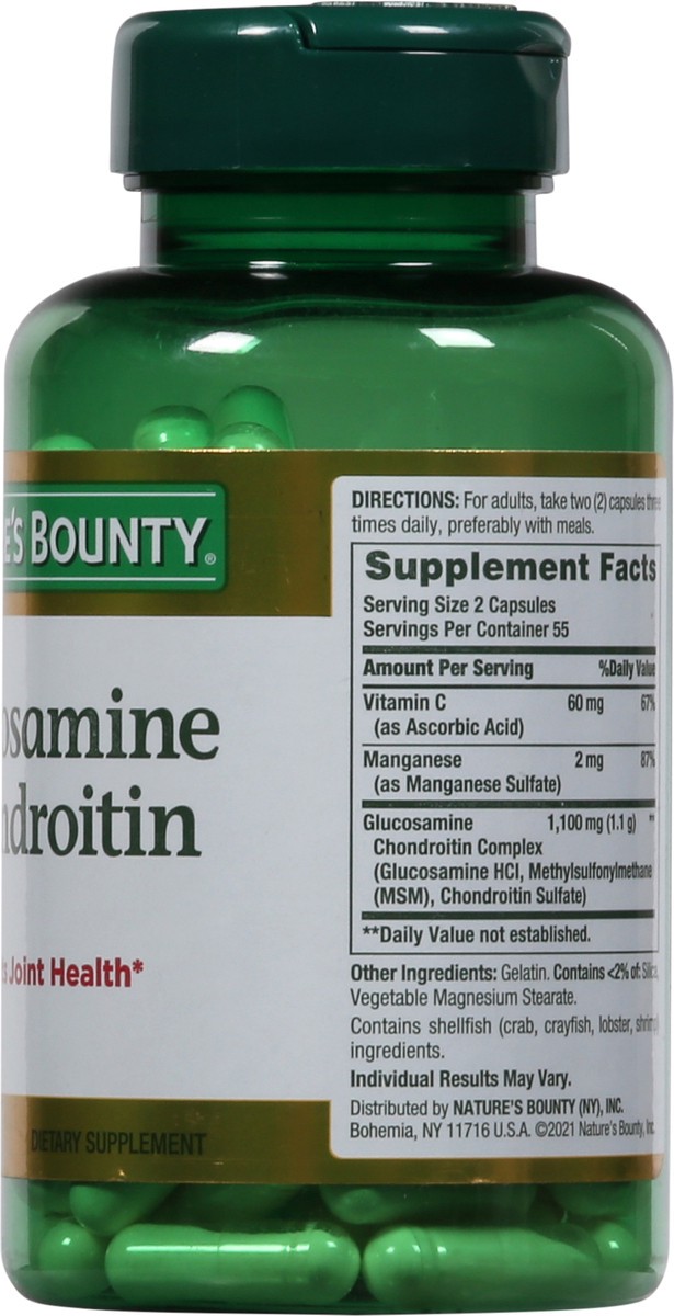 slide 3 of 9, Nature's Bounty Glucosamine Chondroitin Complex Capsules, 110 ct