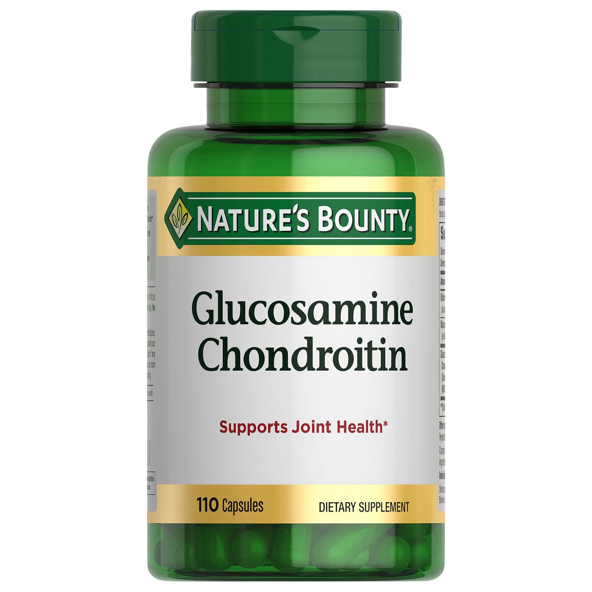 slide 1 of 9, Nature's Bounty Glucosamine Chondroitin Complex Capsules, 110 ct