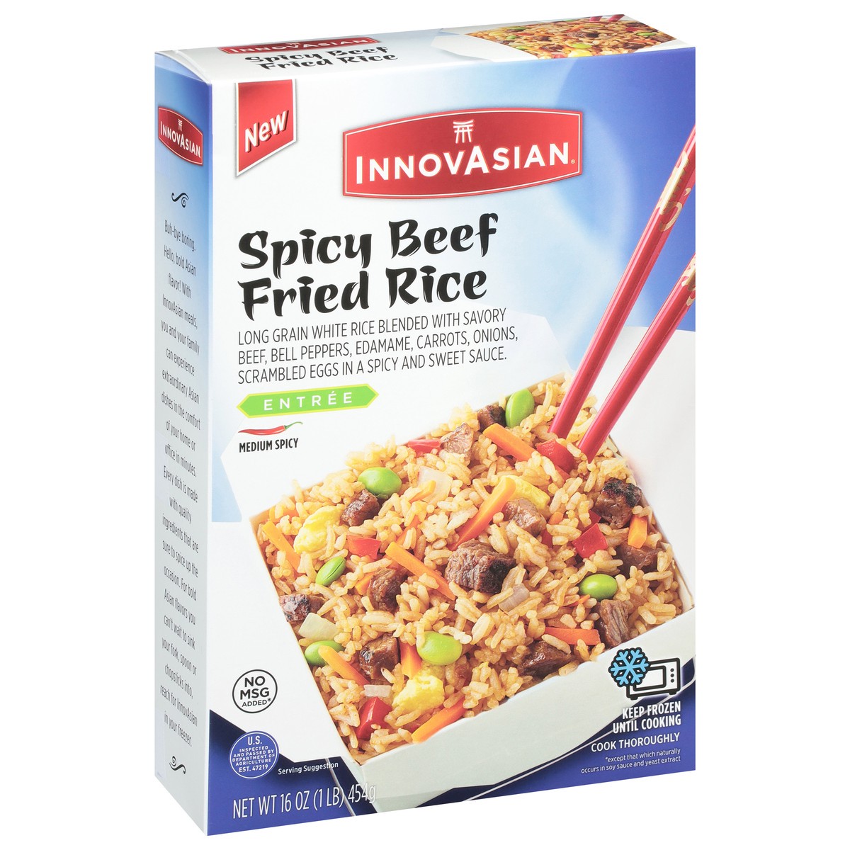 slide 2 of 9, InnovAsian Beef Fried Rice Meal, 16 oz (Frozen), 16 oz