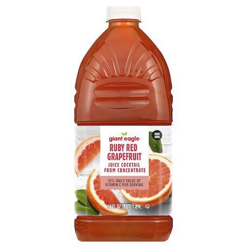 slide 1 of 1, Giant Eagle Ruby Red Grapefruit Juice Cocktail - 64 oz, 64 oz