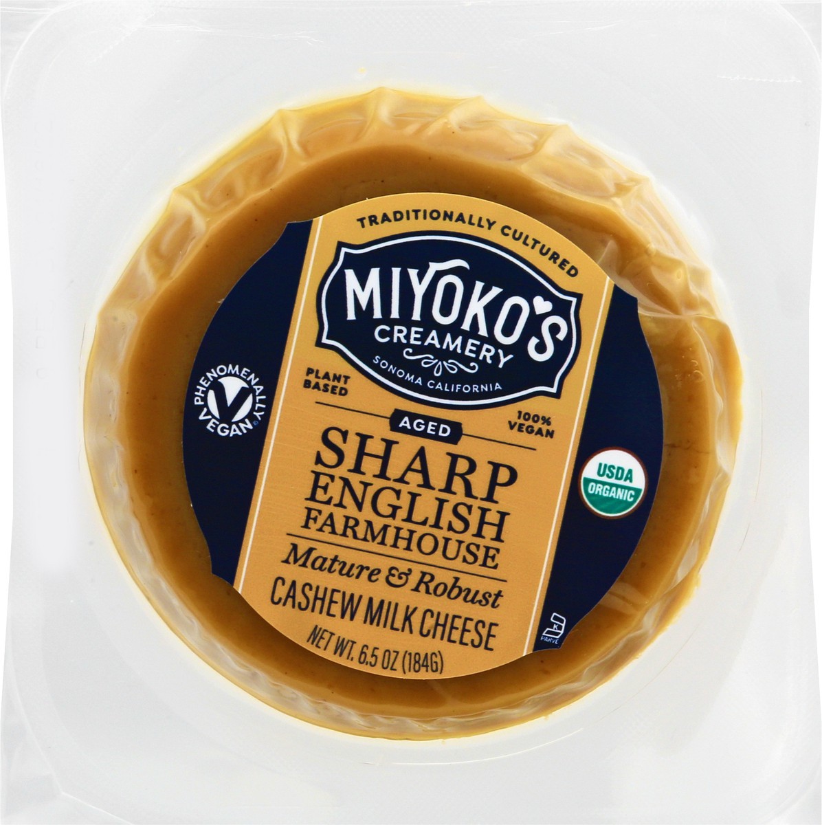 slide 1 of 9, MIYOKO'S Sharp Cheddar Cashew Cheese, 6.5 oz