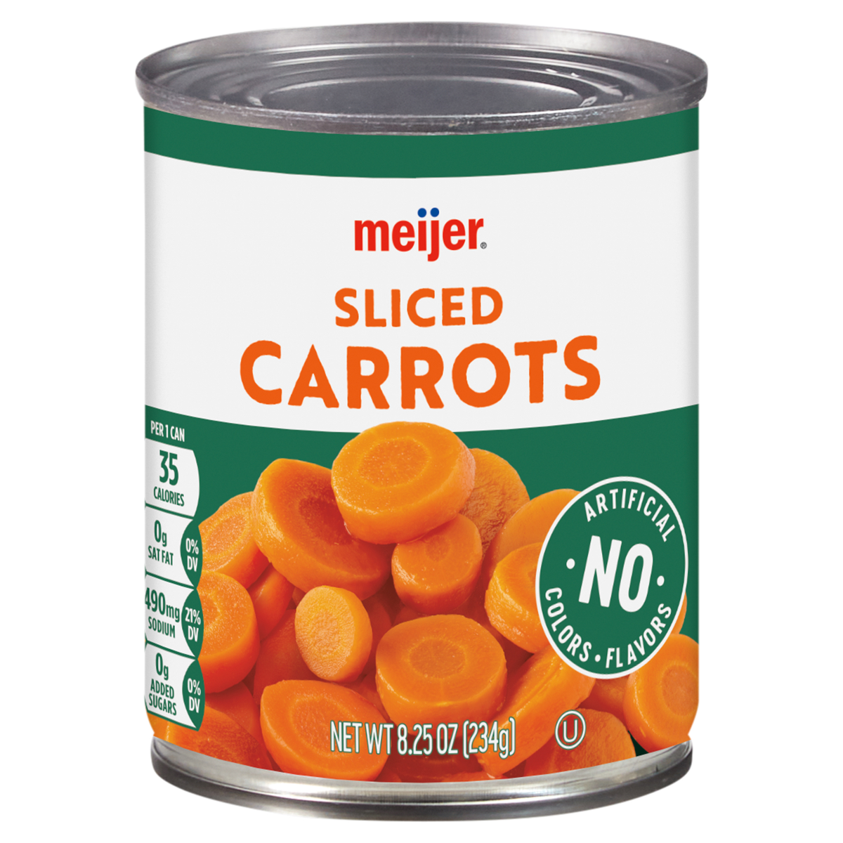 slide 1 of 17, Meijer Sliced Canned Carrots, 8.25 oz