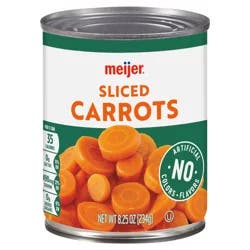 Meijer Sliced Canned Carrots