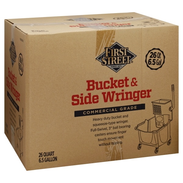 slide 1 of 6, First Street Mop Bucket And Wringer, 26 qt