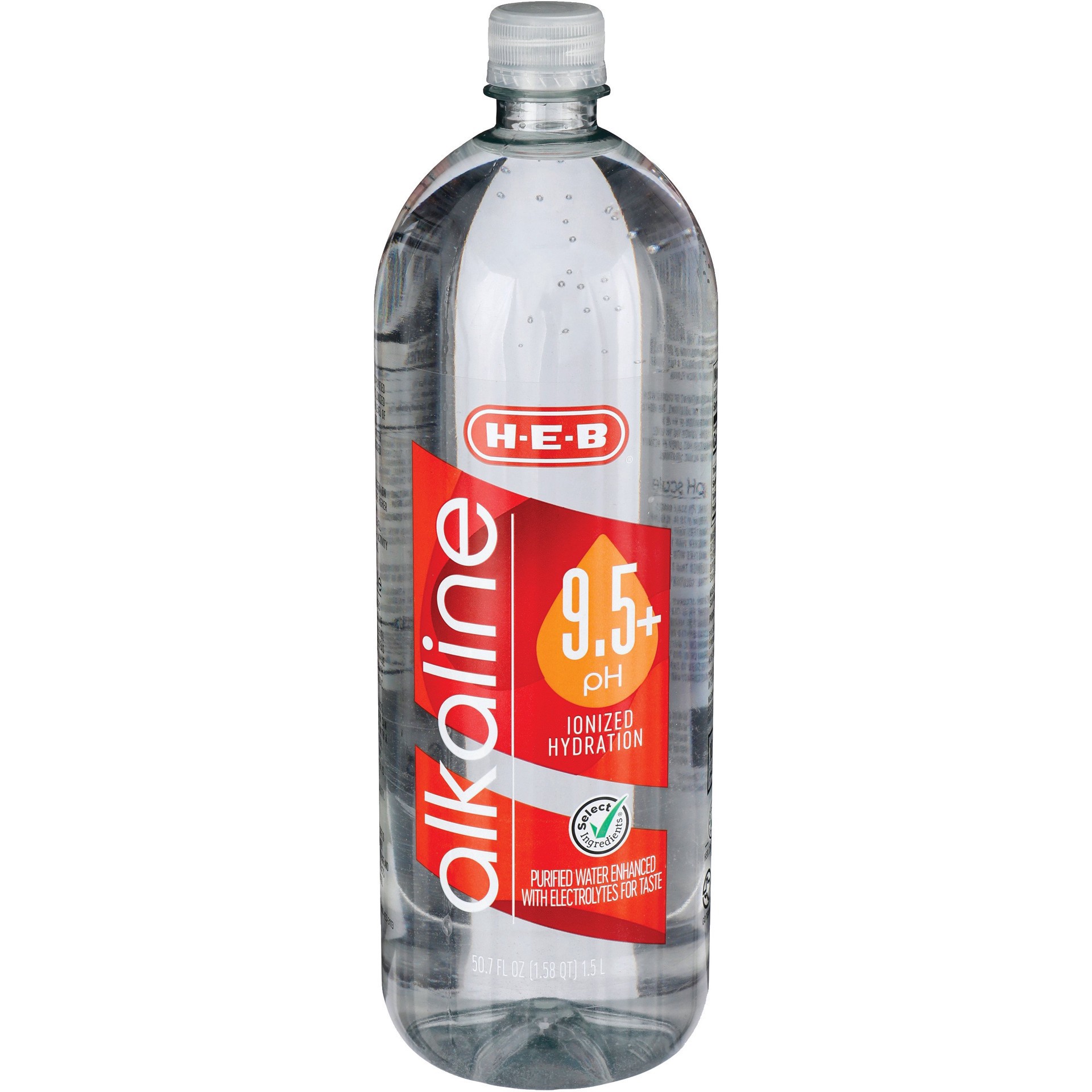 slide 1 of 1, H-E-B Alkaline Water - 1.5 liter, 1.5 liter