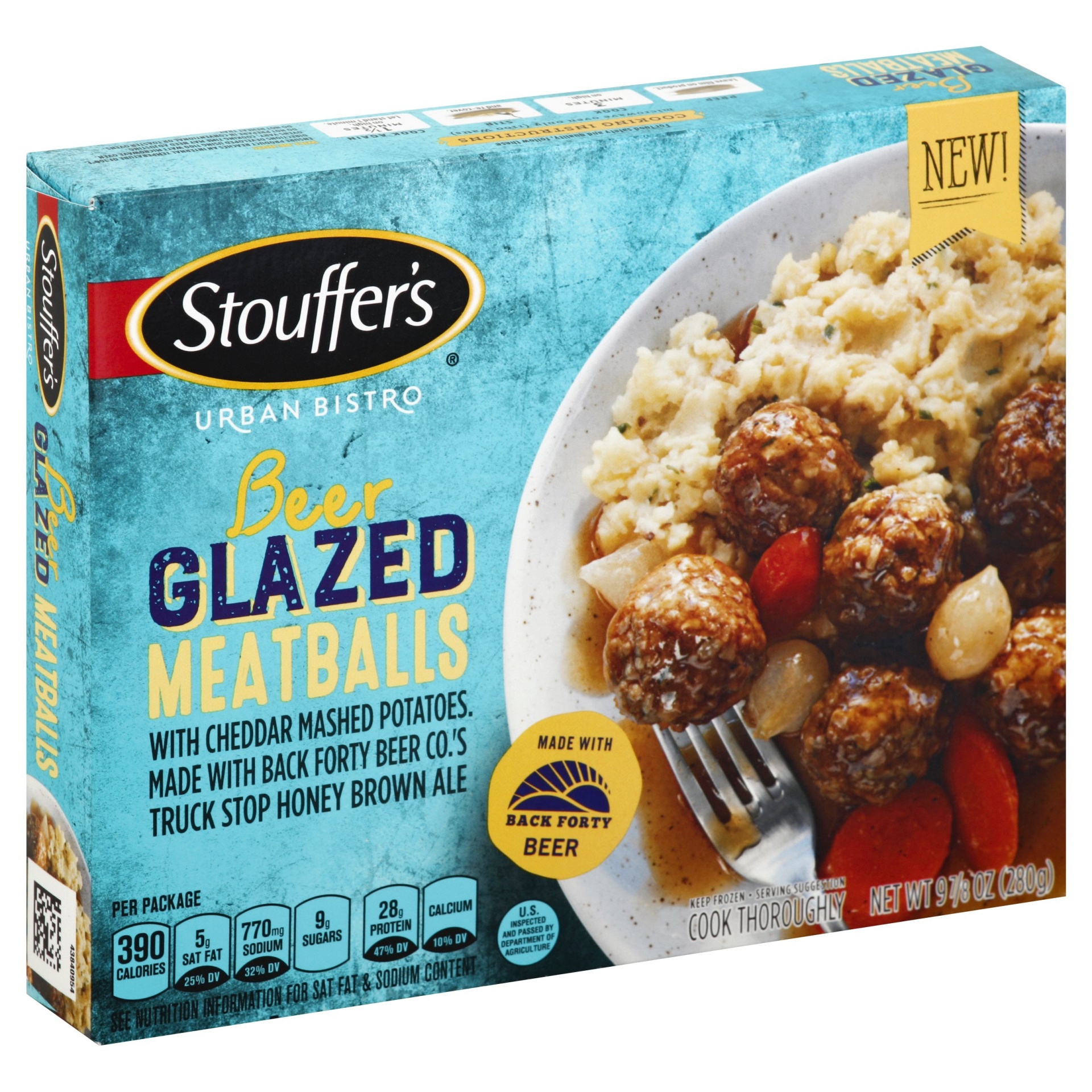 slide 1 of 4, Stouffer's Urban Bistro Beer Glazed Meatballs, 9.88 oz