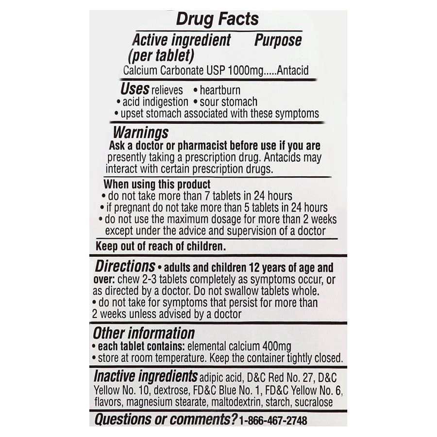 slide 3 of 3, Walgreens Ultra Strength Assorted Fruit Flavors Antacid Chewable Tablets, 72 ct
