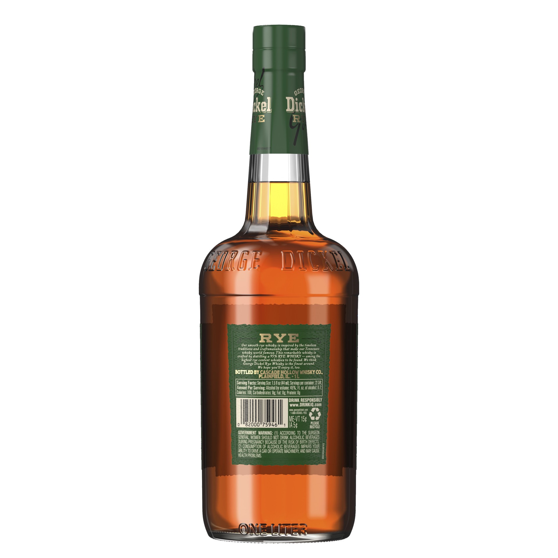 slide 2 of 4, George Dickel Rye Whisky, 1 L, 1 liter