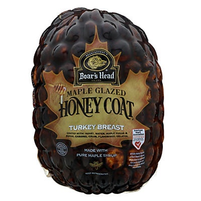 slide 1 of 1, Boar's Head Maple Glazed Honey Coat Cured Turkey Breast, per lb