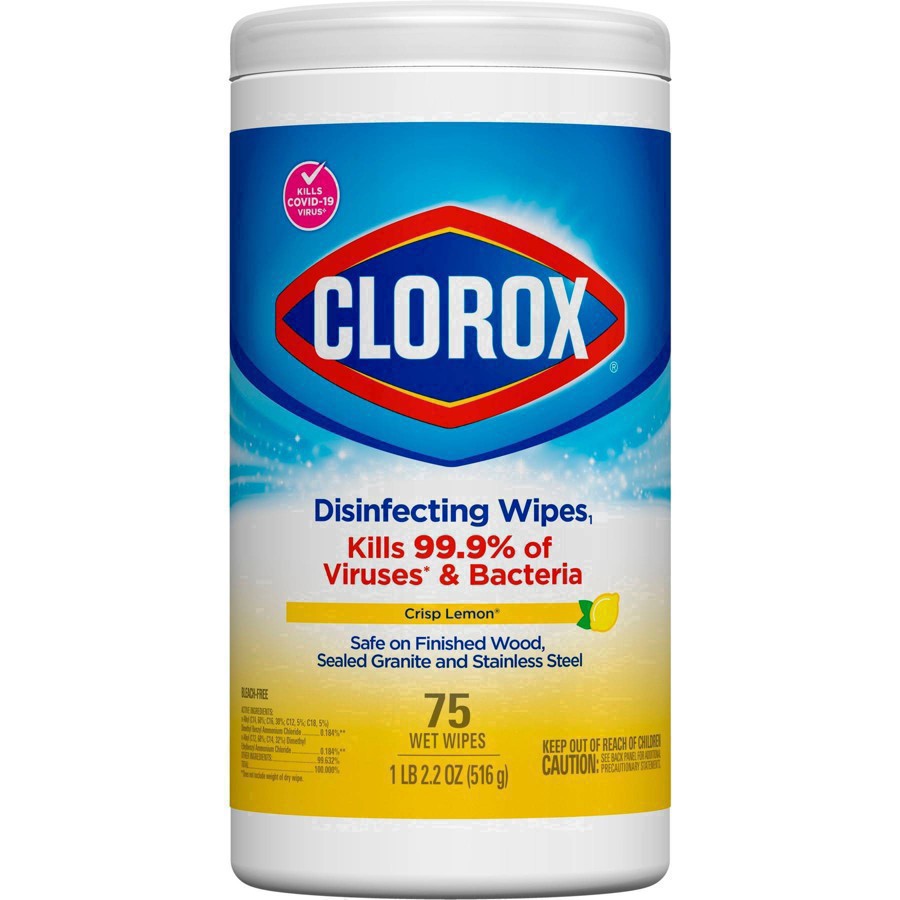 slide 42 of 135, Clorox Disinfecting Bleach Free Cleaning Crisp Lemon Wipes, 16.7 oz