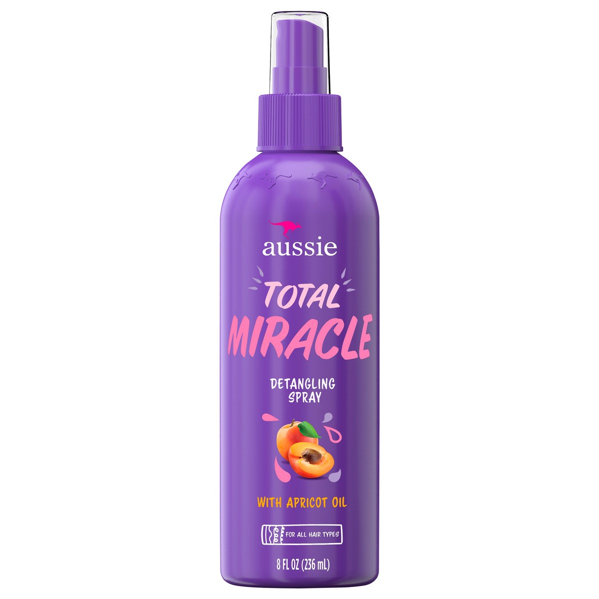 slide 1 of 1, Aussie Total Miracle Detangler with Apricot and Macadamia Oil, 8 fl oz, 8 fl oz