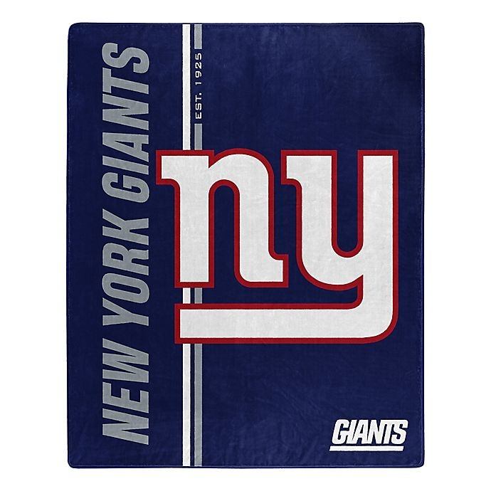 slide 1 of 1, NFL New York Giants Royal Plush Raschel Throw, 1 ct