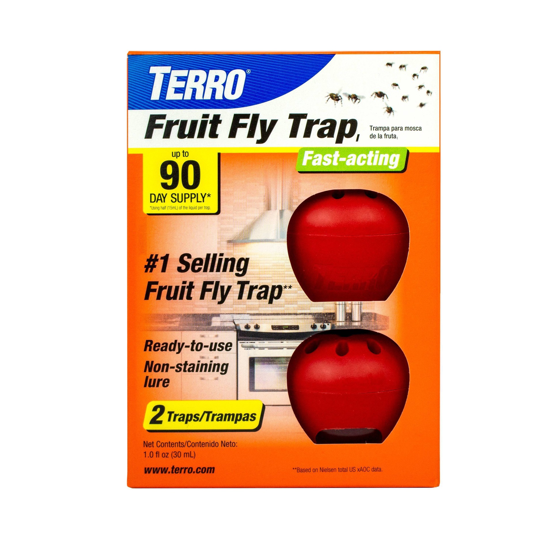 slide 1 of 6, TERRO Fruit Fly Traps - Red, 0.5 oz