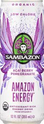 Sambazon Amazon Energy Low Calorie Acai Berry Pomegranate Energy Drink 12 fl oz Can