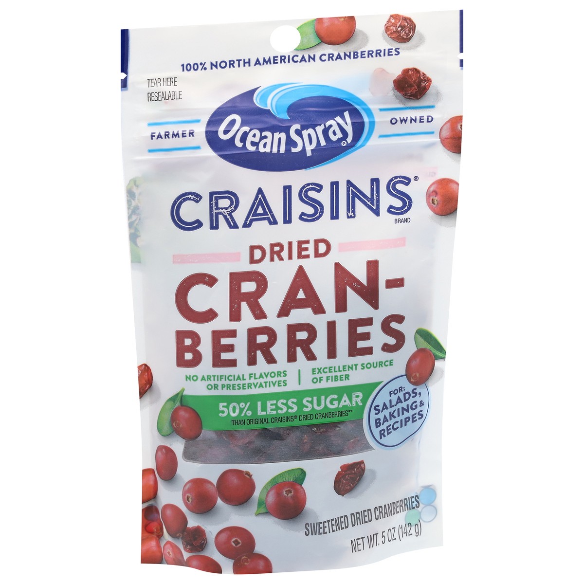 slide 2 of 9, Ocean Spray Craisins 50% Less Sugar Dried Cranberries 5 oz, 5 oz
