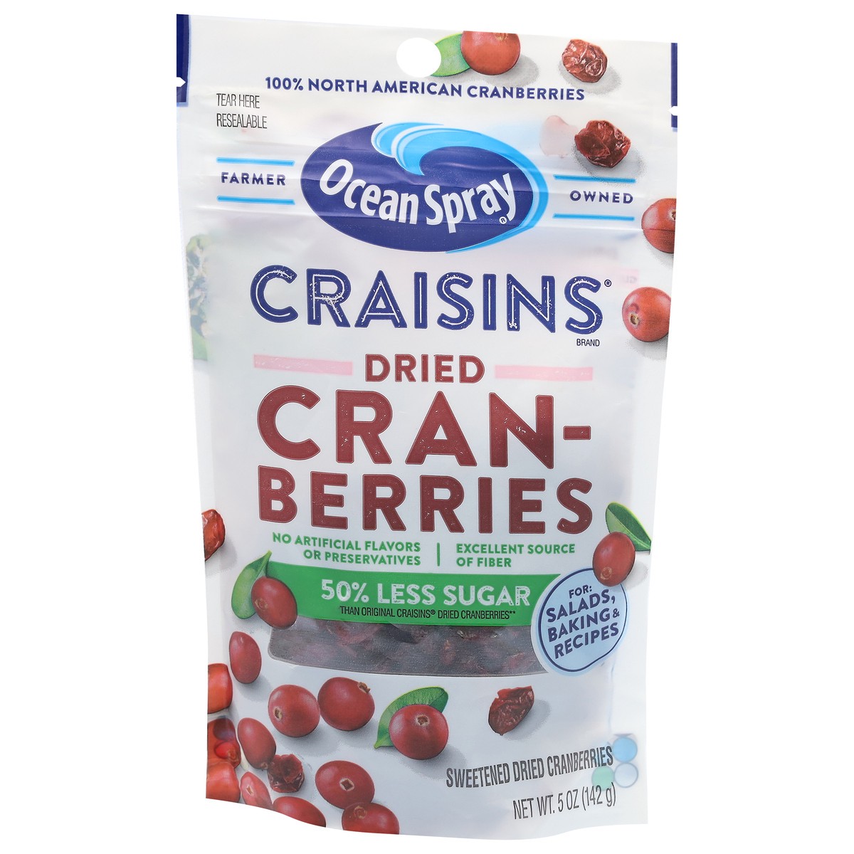 slide 3 of 9, Ocean Spray Craisins 50% Less Sugar Dried Cranberries 5 oz, 5 oz