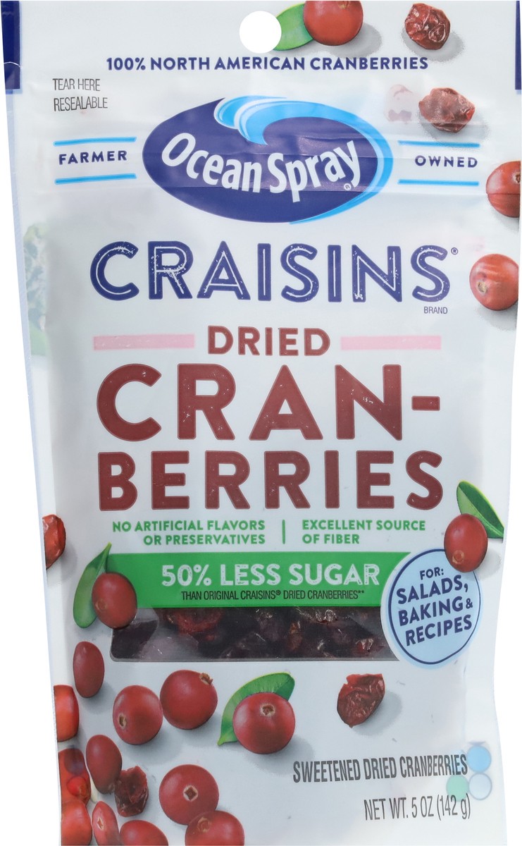 slide 6 of 9, Ocean Spray Craisins 50% Less Sugar Dried Cranberries 5 oz, 5 oz