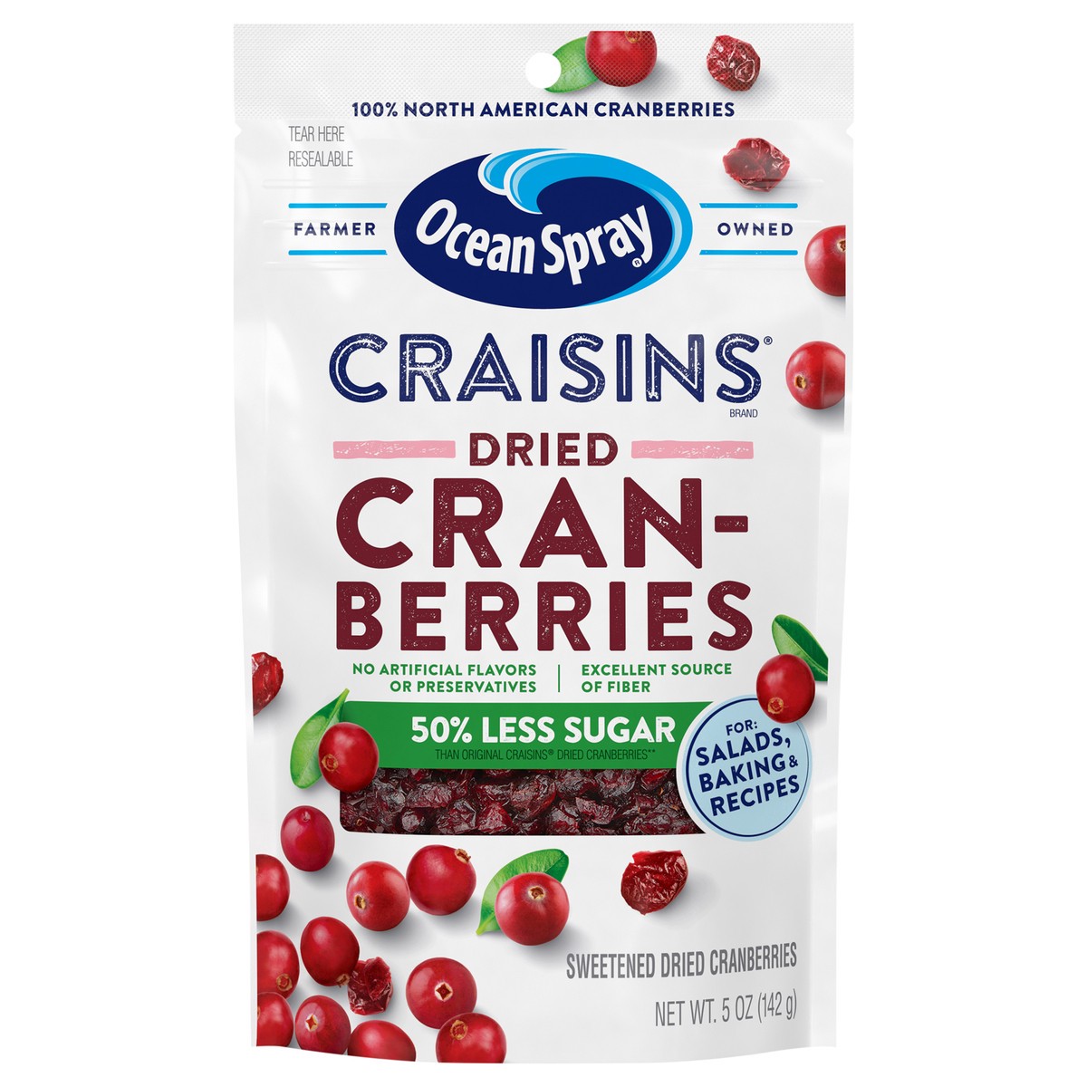 slide 1 of 9, Ocean Spray 5oz Craisins Dried Cranberries- Reduced Sugar, 5 oz