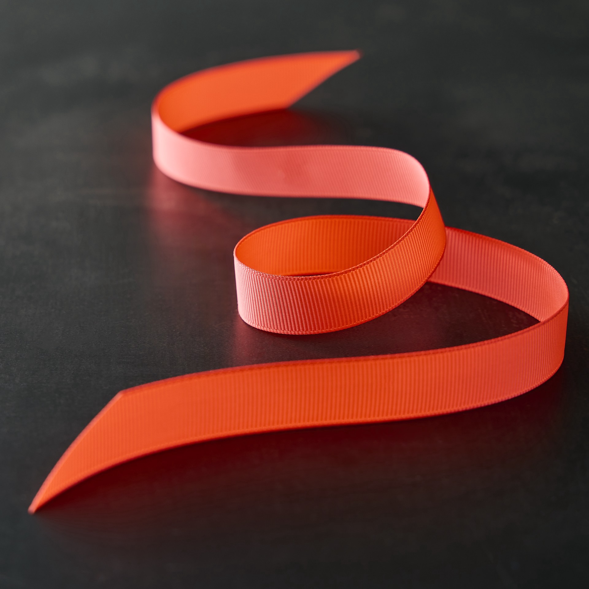 slide 2 of 2, 5/8" X 7yd. Neon Orange Grosgrain Ribbon By Celebrate It Classic, 5/8 in x 7 yd