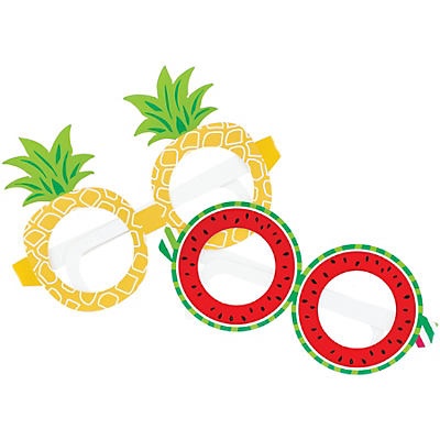 slide 1 of 1, Destination Holiday Tutti Fruiti Summer Paper Glasses, 6 ct