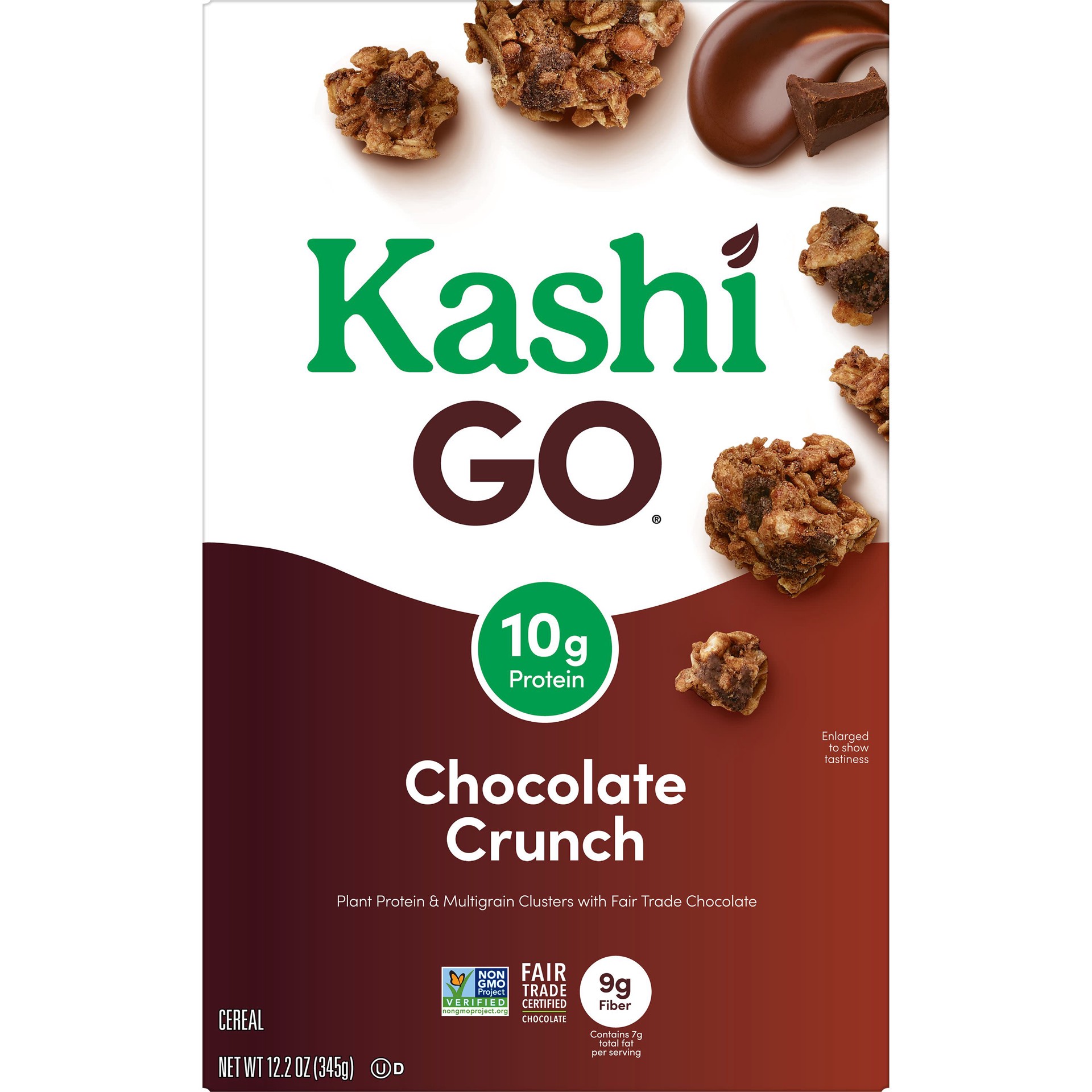 slide 2 of 5, Kashi GO Breakfast Cereal, Fiber Cereal, Family Breakfast, Chocolate Crunch, 12.2oz Box, 1 Box, 12.2 oz
