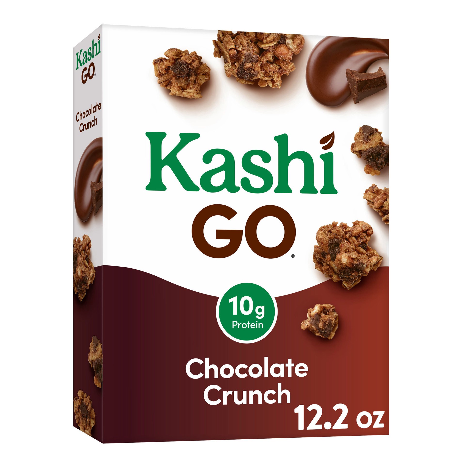 slide 1 of 5, Kashi GO Breakfast Cereal, Fiber Cereal, Family Breakfast, Chocolate Crunch, 12.2oz Box, 1 Box, 12.2 oz