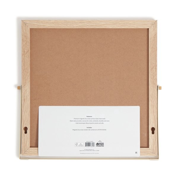 slide 2 of 9, U Brands Magnetic Desktop Dry-Erase Easel Board, 12"" X 12"", White, Wood Frame, 1 ct