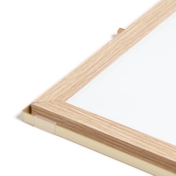 slide 5 of 9, U Brands Magnetic Desktop Dry-Erase Easel Board, 12"" X 12"", White, Wood Frame, 1 ct