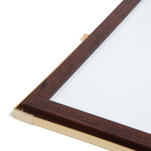 slide 4 of 8, U Brands Magnetic Dry-Erase Easel Board, 12-7/8""H X 12-7/16""W X 1-1/16""D, Espresso Frame, White, 1 ct