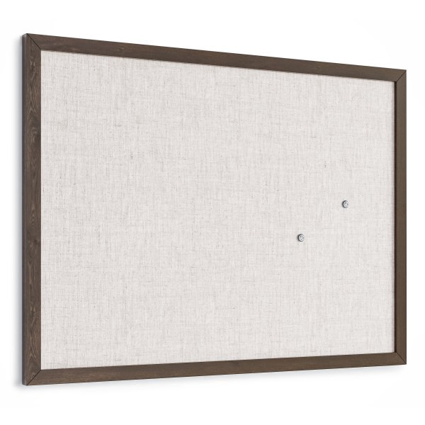 slide 3 of 5, U Brands Linen Bulletin Board, 23"" X 17"", Wood Style Frame, Espresso, 1 ct
