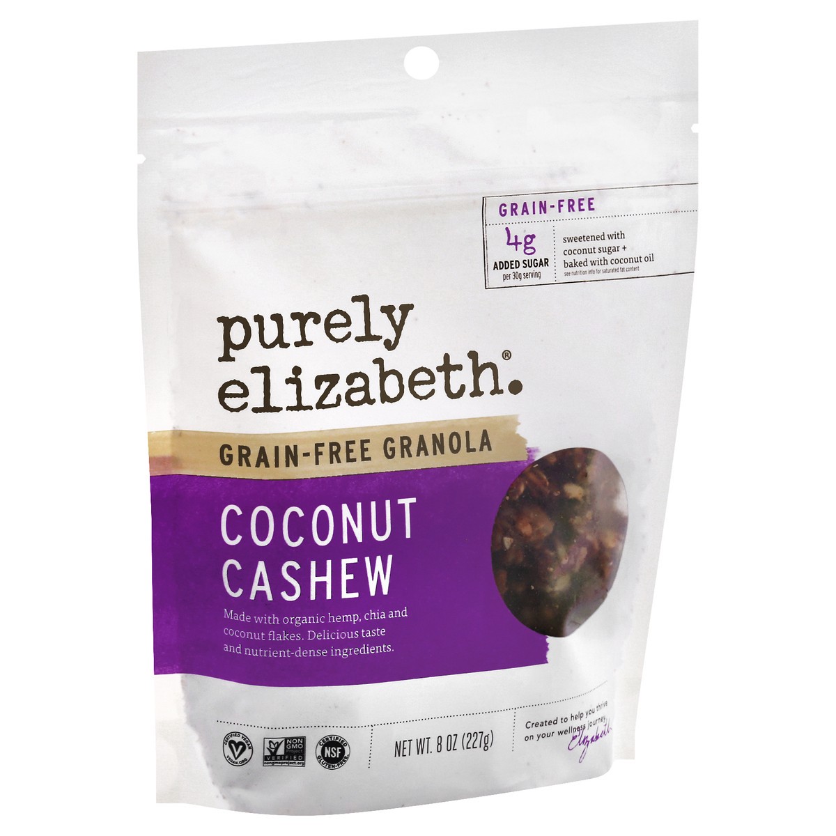 slide 3 of 9, Purely Elizabeth Grain-Free Coconut Cashew Granola 8 oz, 8 oz