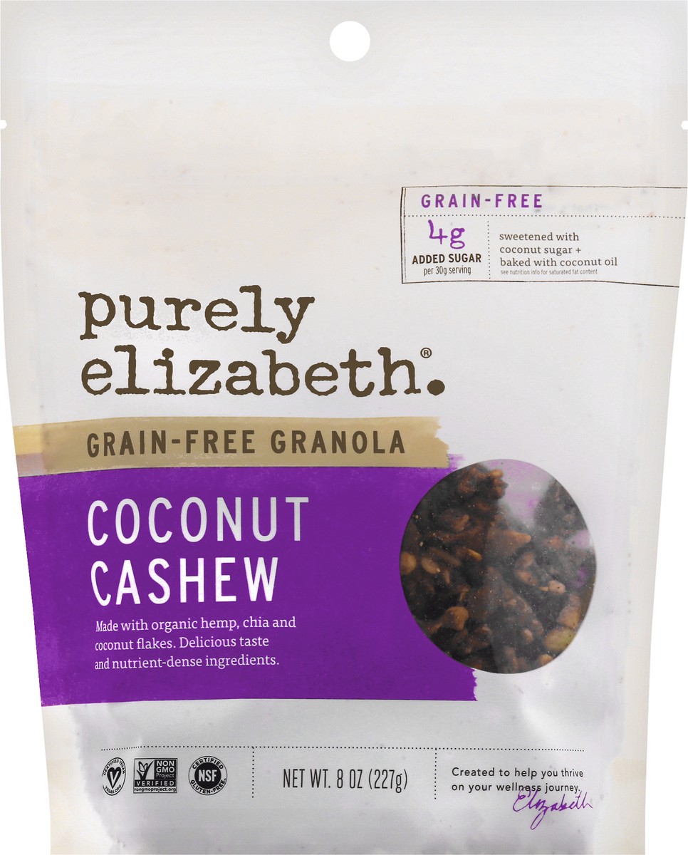 slide 5 of 9, Purely Elizabeth Grain-Free Coconut Cashew Granola 8 oz, 8 oz