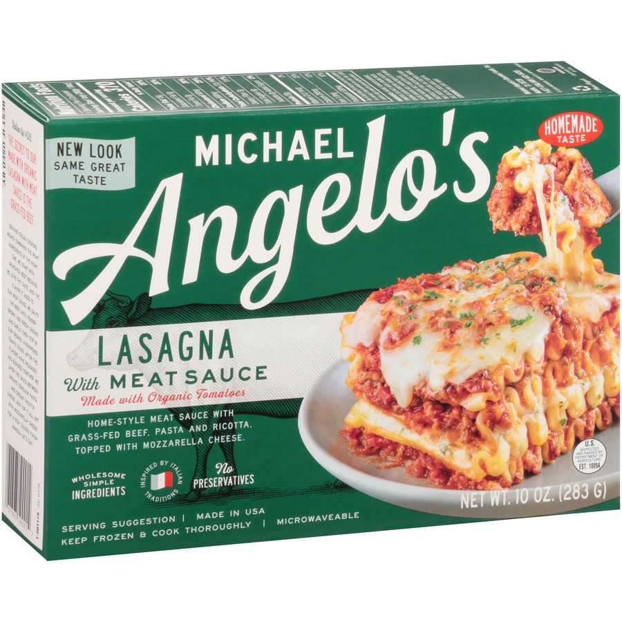 slide 2 of 8, Michael Angelo's Lasagna with Meat Sauce, 10 oz