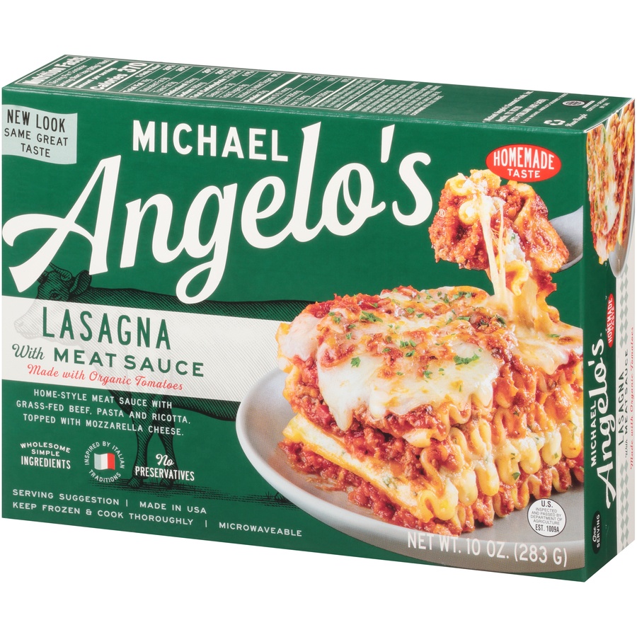 slide 3 of 8, Michael Angelo's Lasagna with Meat Sauce, 10 oz
