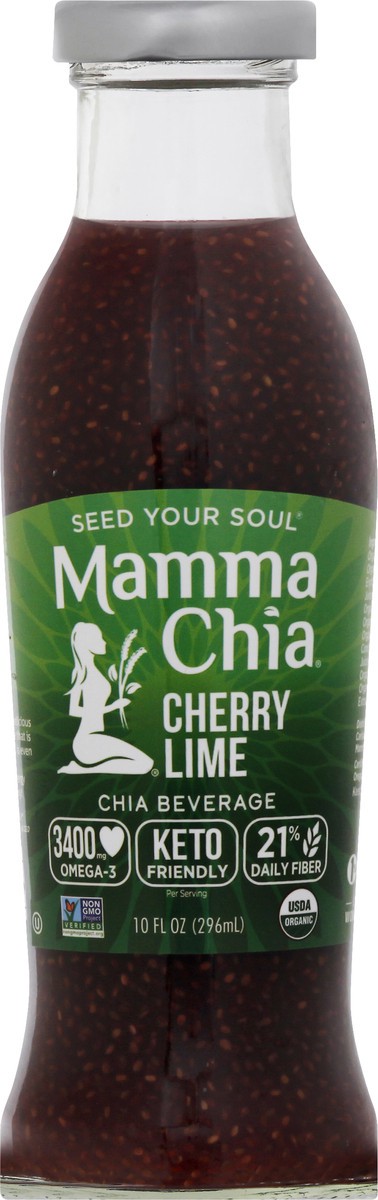 slide 1 of 9, Mamma Chia Organic Cherry Lime Chia Beverage 10 oz, 10 oz