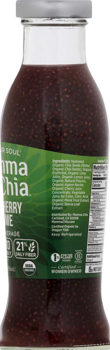 slide 9 of 9, Mamma Chia Organic Cherry Lime Chia Beverage 10 oz, 10 oz