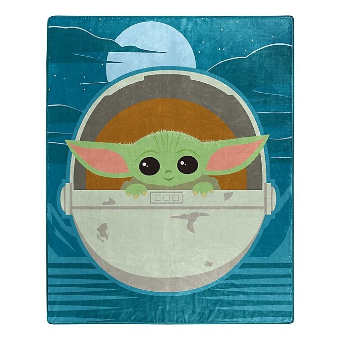 slide 1 of 1, Star Wars Lucas' Mandalorian Star Boy'' 50x60 Raschel Throw'', 1 ct