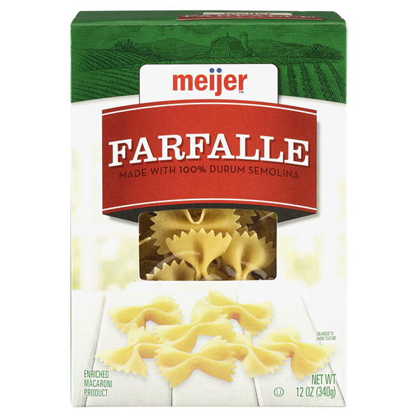 slide 1 of 3, Meijer Pasta Farfalle, 12 oz